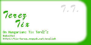 terez tix business card